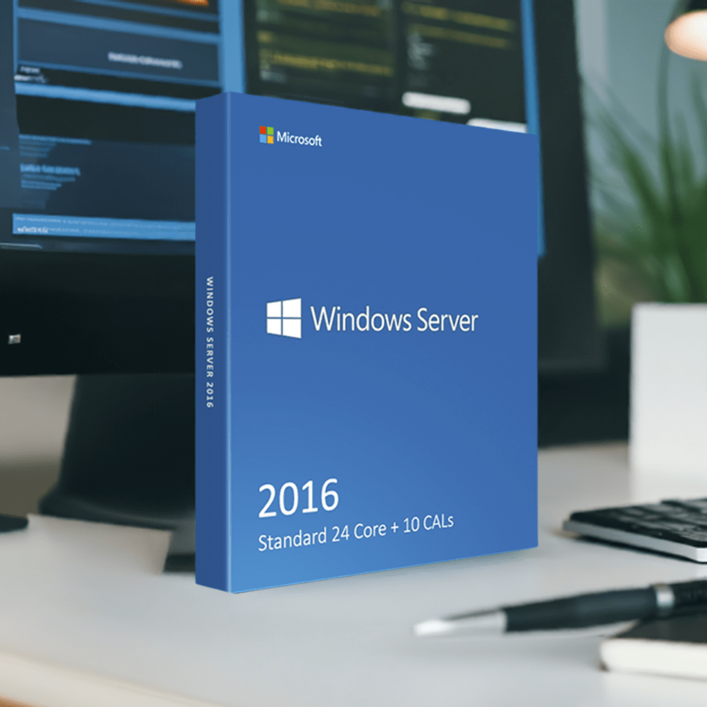 Microsoft Windows Server 2016 Standard 24 Core + 10 CALs box