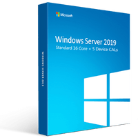 Thumbnail for Microsoft Software Windows Server 2019 Standard 16 Core + 5 Device CALs