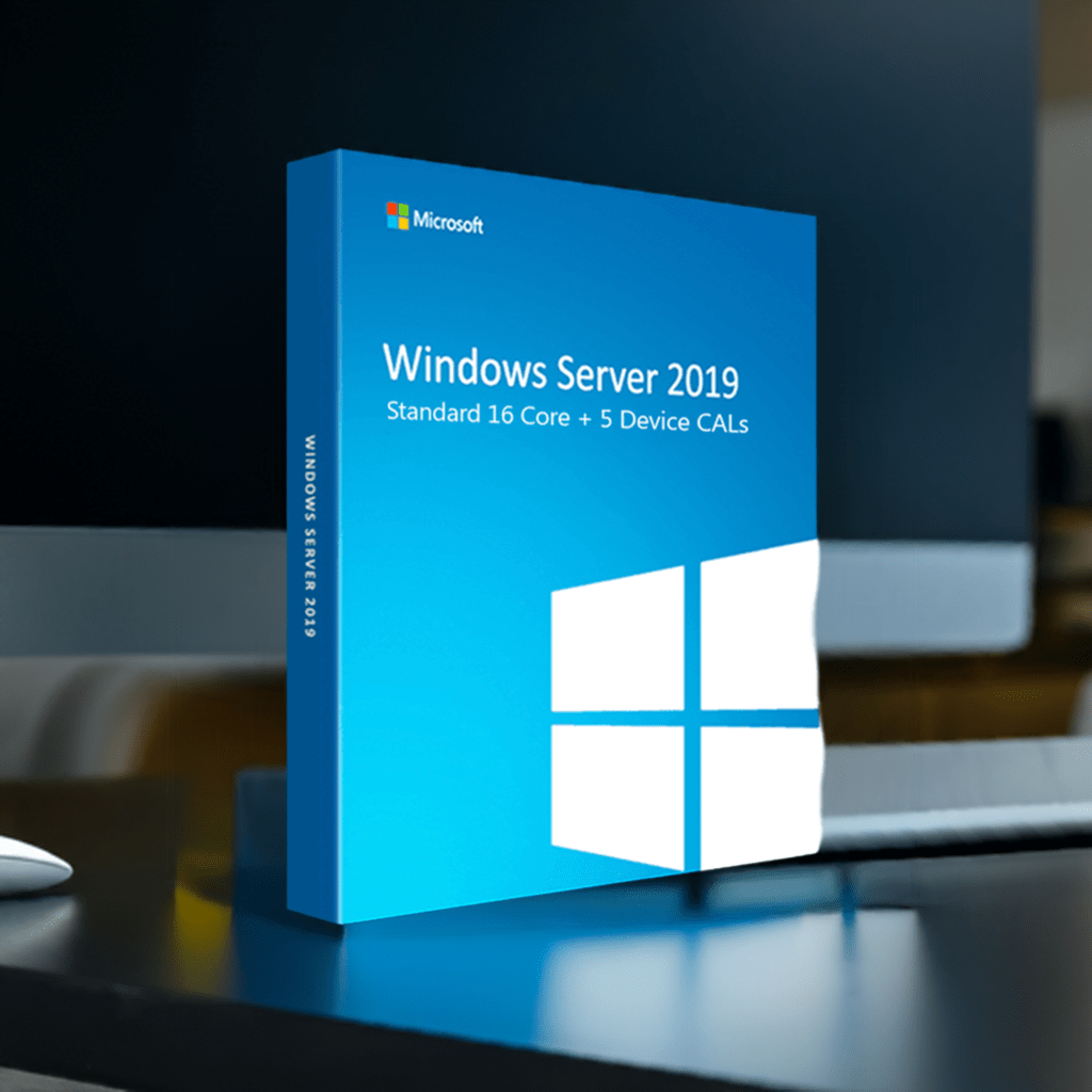 Microsoft Software Windows Server 2019 Standard 16 Core + 5 Device CALs