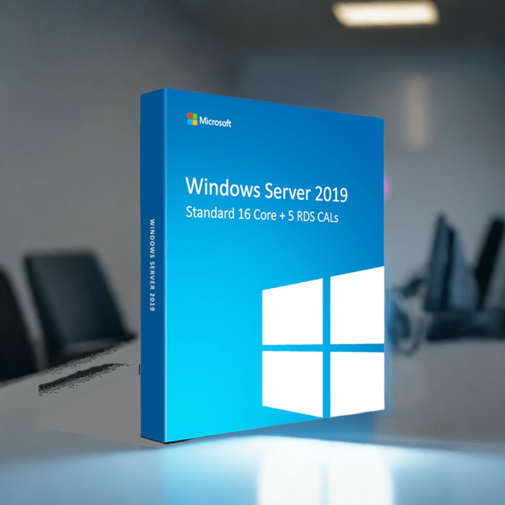 Microsoft Software Windows Server 2019 Standard 16 Core + 5 RDS CALs