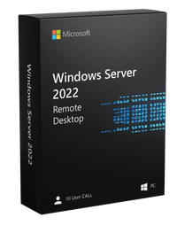 Thumbnail for Microsoft Software Windows Server 2022 Remote Desktop Services 10 User CALs box