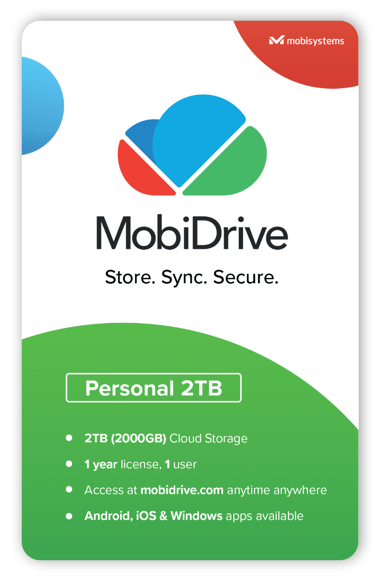 MobiSystems Software MobiDrive Personal 2000 (Yearly subscription)